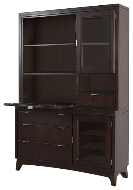 Hillsdale Furniture Denmark Buffet & Hutch, Dark Espresso ...