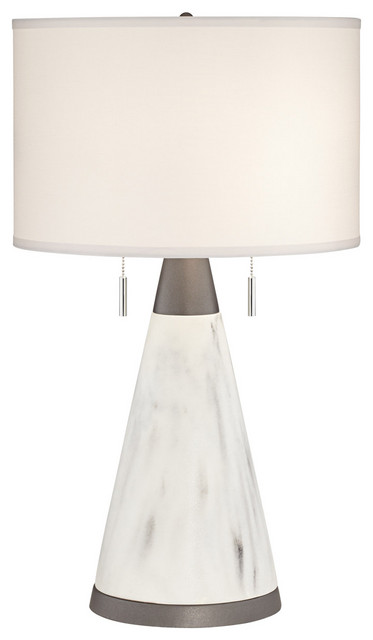 Marbleous 2 Light Table Lamp, Faux Marble