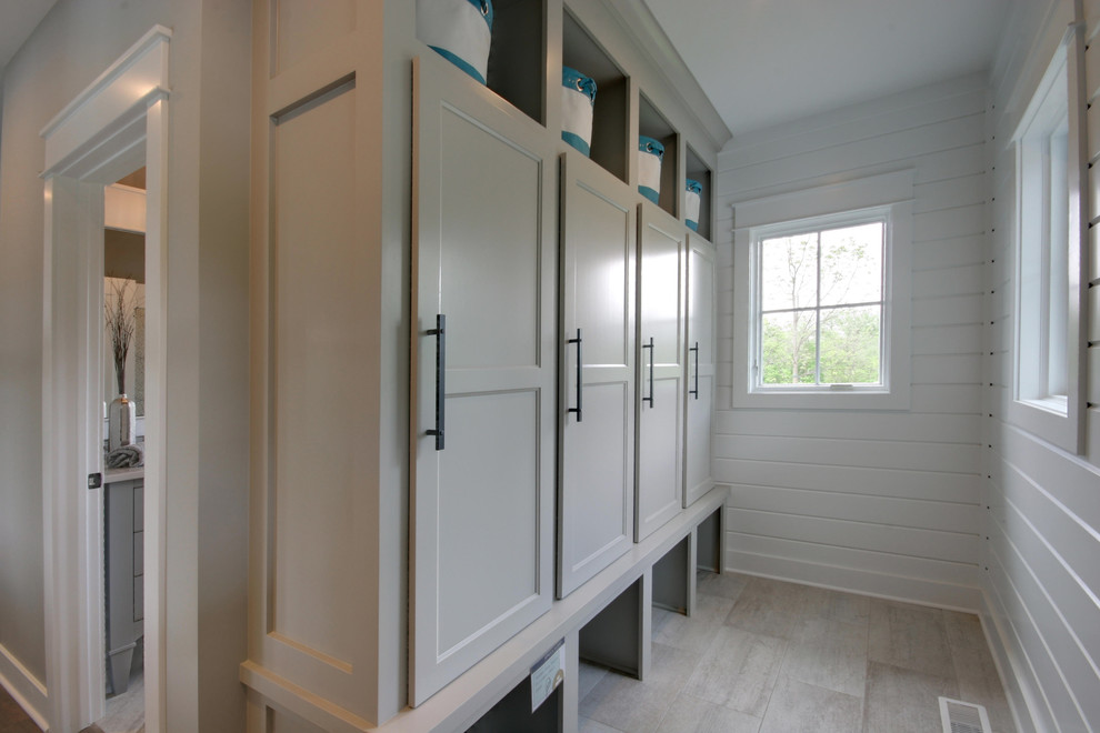 Inspiration for a transitional entryway remodel in Grand Rapids
