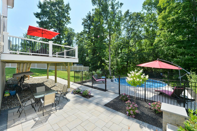Staycation Backyard american-traditional-terrace