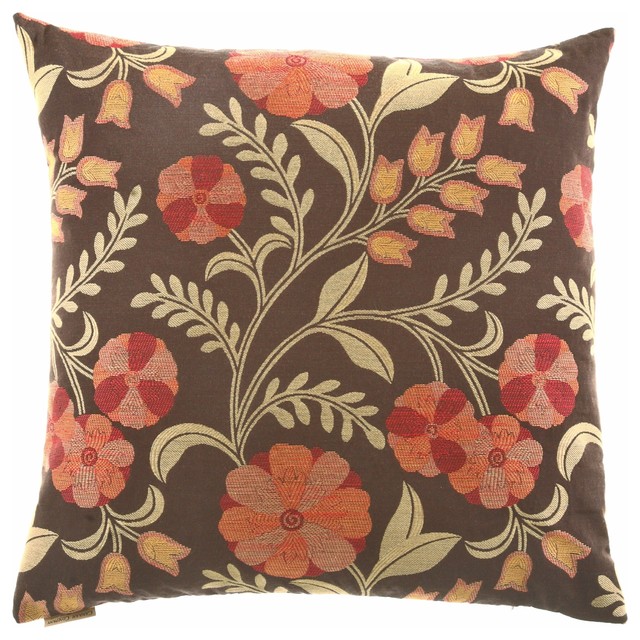 Cottage Inn Feather Down Decorative Throw Pillow, 24x24 Contemporary