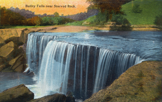 Ottawa Illinois View Of Bailey Falls Near Starved Rock Print