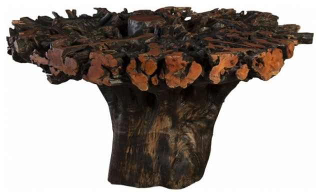 60 Diameter Dining Coffee Table Solid Natural Lychee Root Wood Free Form Rustic Coffee And Accent Tables By Noble Origins Llc Houzz