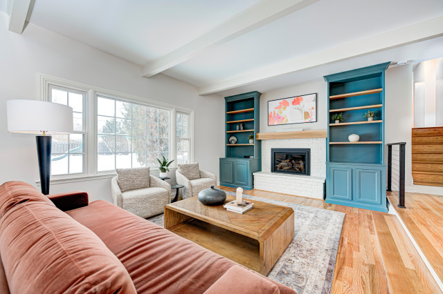 Devonshire Transitional Renovation nyklassisk-vardagsrum