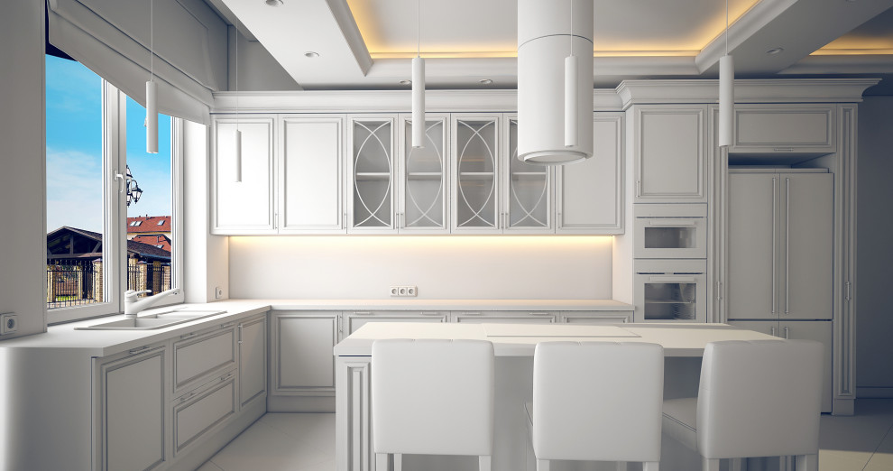 Проект освещения кухни-гостиной