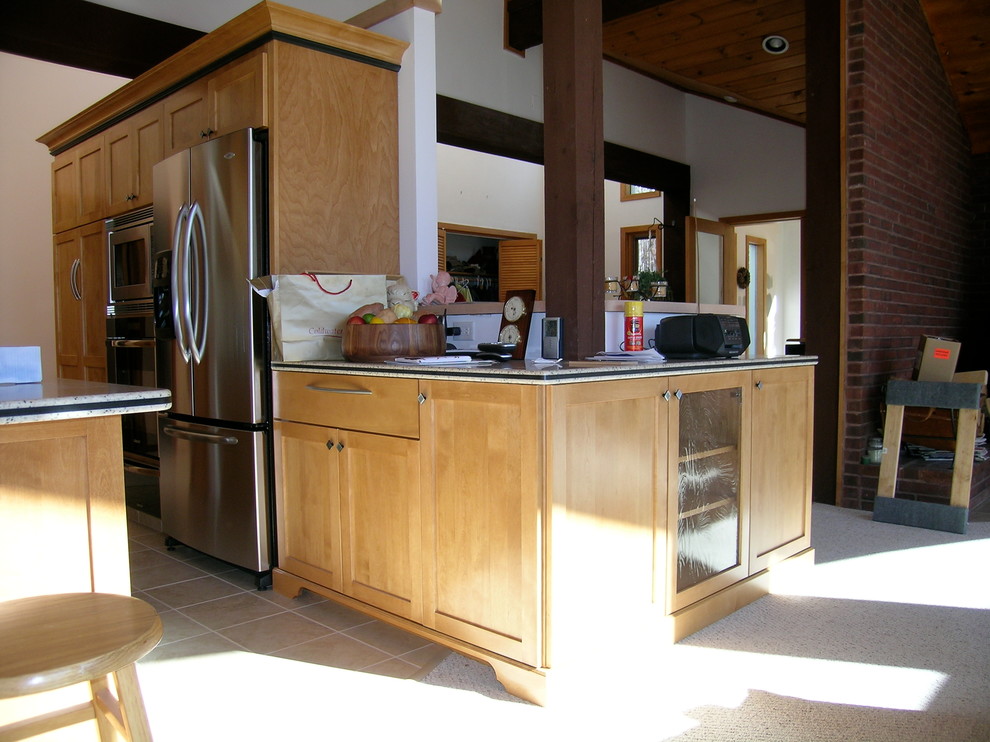 Inspiration for a transitional kitchen remodel in Boston