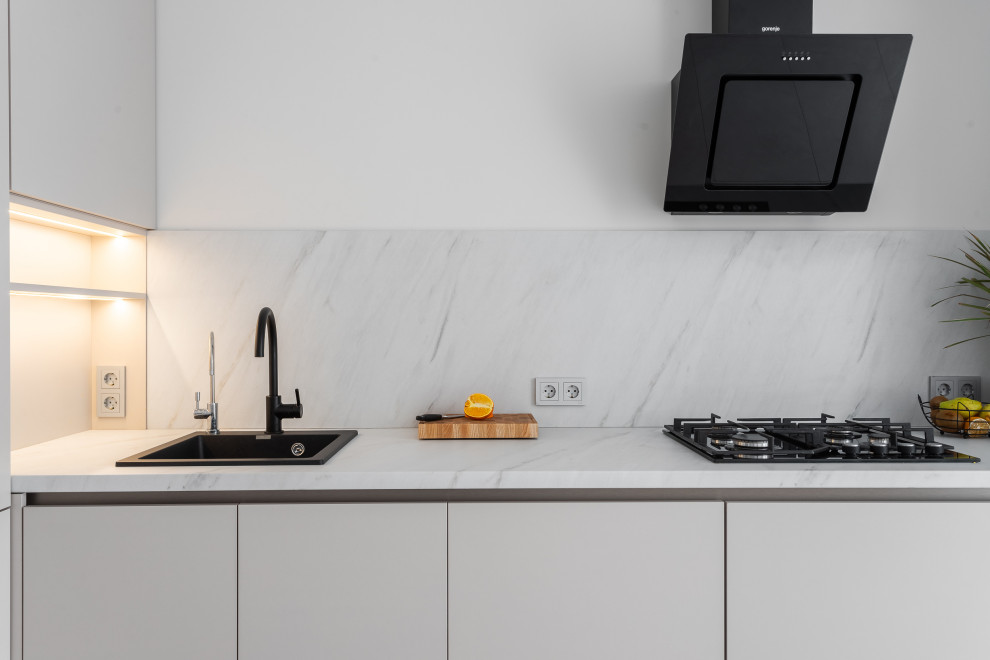 Современная кухня в цвете кашемир