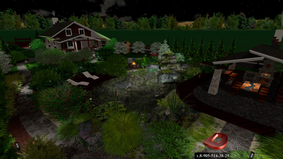 Проект ландшафтного дизайна участка 20 соток,