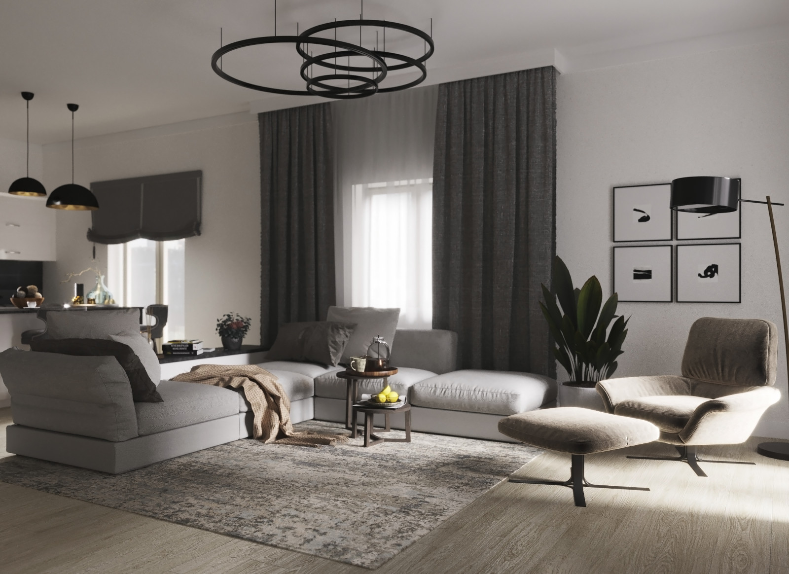 Кухня-гостиная в Италии