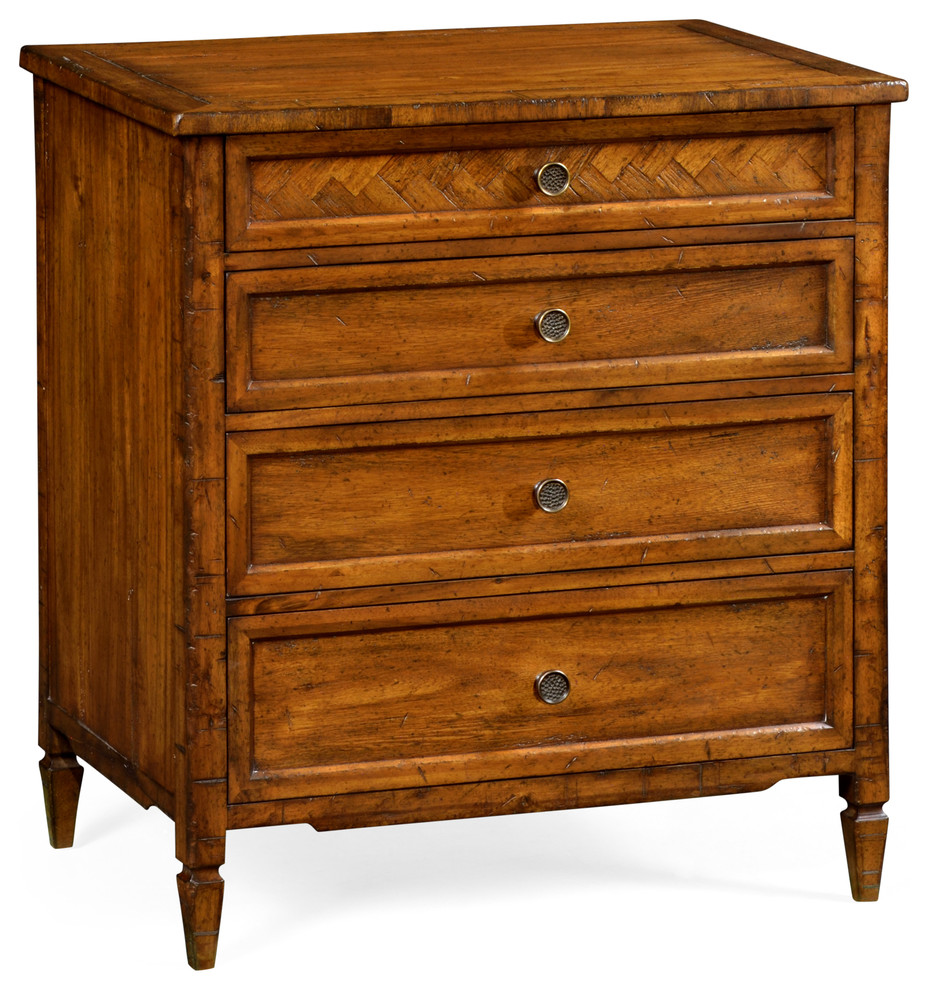 Small Chest of Drawers in Country Walnut Traditional Accent Chests