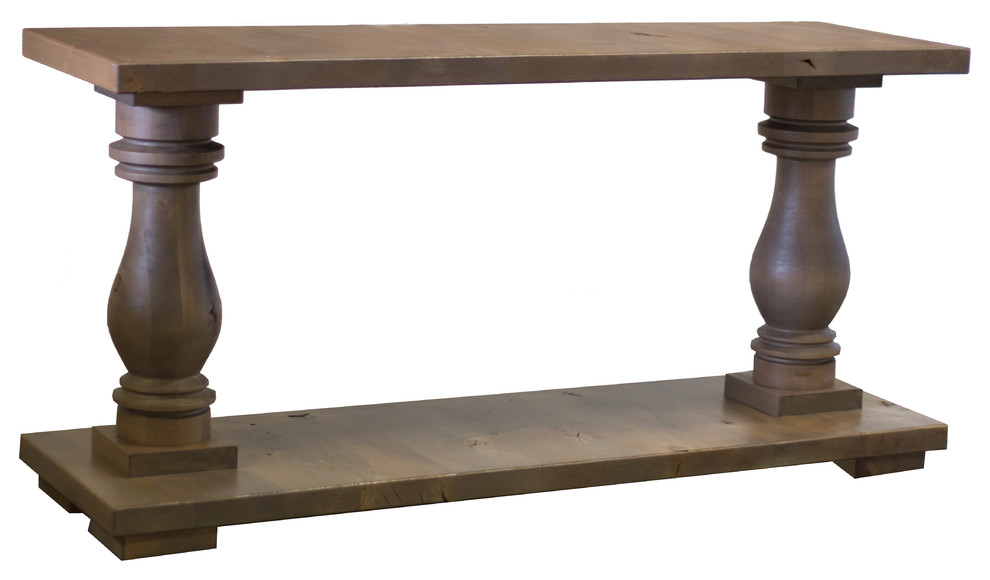 Vivien Turned Pedestal Console Table Traditional Console Tables by James and James