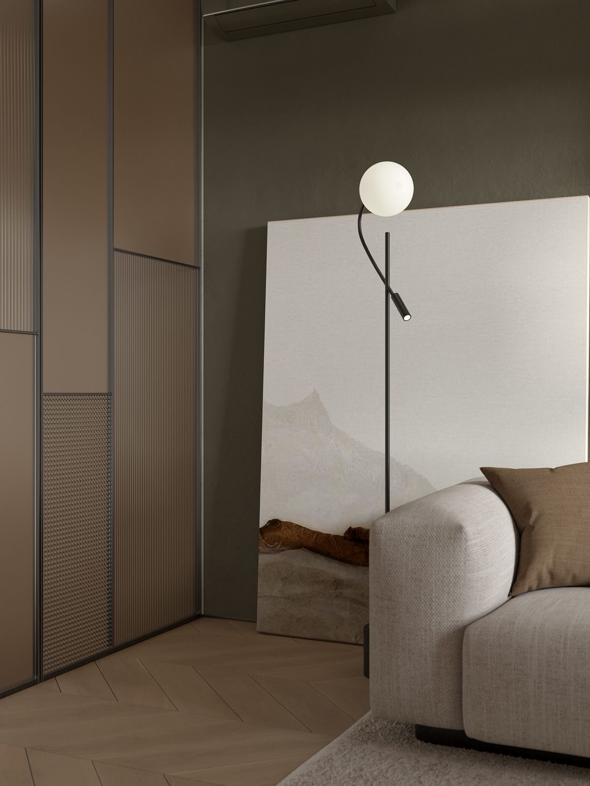 Проект 2-х уровневой квартире в эко-стиле.