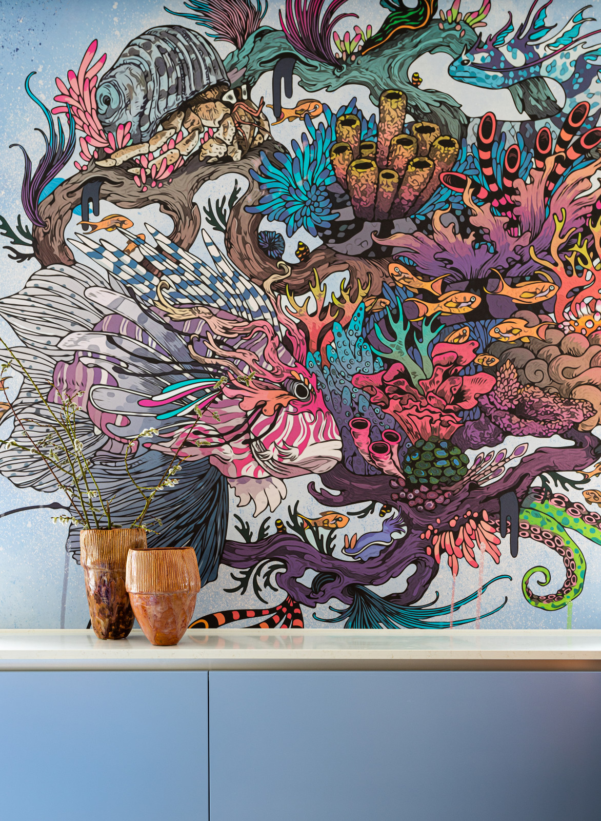 Современный интерьер в ярких цветах