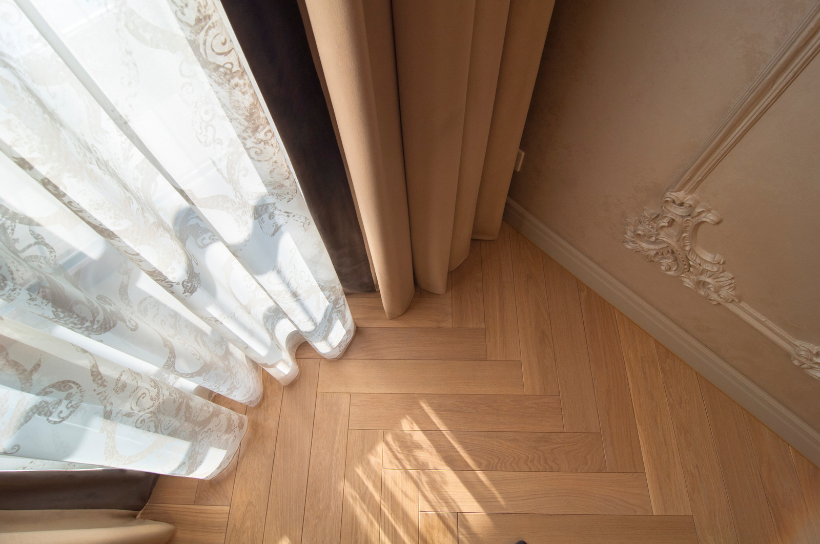 Шторы в дизайнерскую квартиру. Неоклассика. 2019