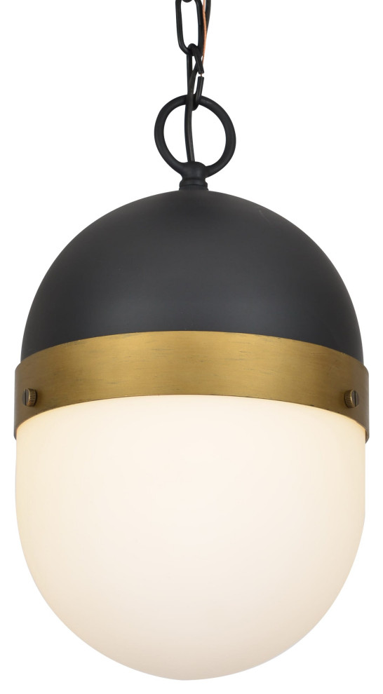 Brian Patrick Flynn for Capsule 13" Outdoor Ceiling Light in Black And Gold
