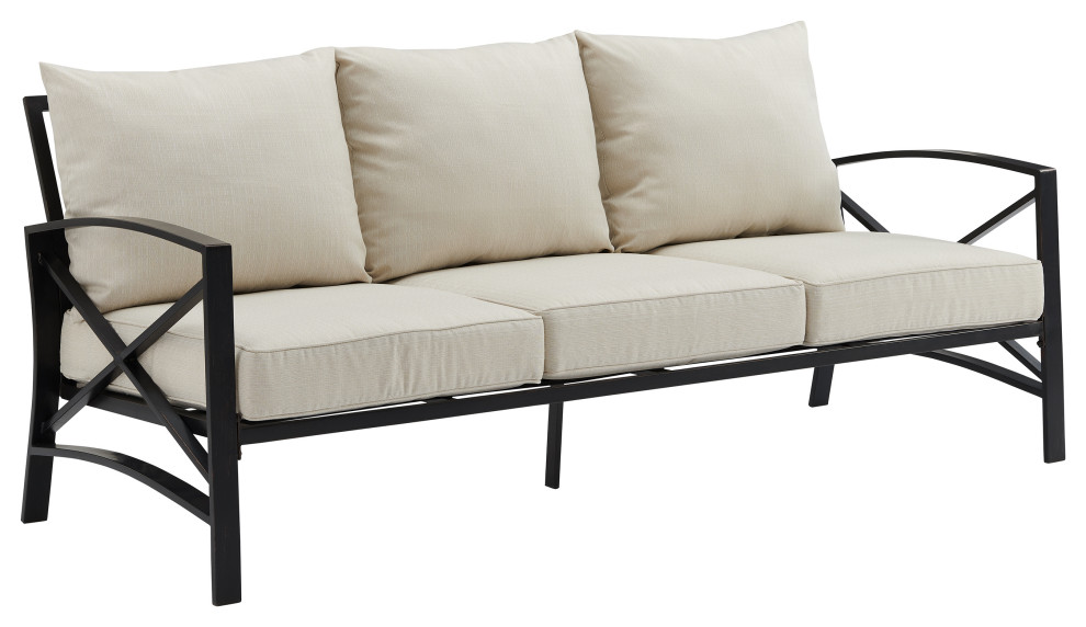 Kaplan Outdoor Metal Sofa Transitional Outdoor Sofas by