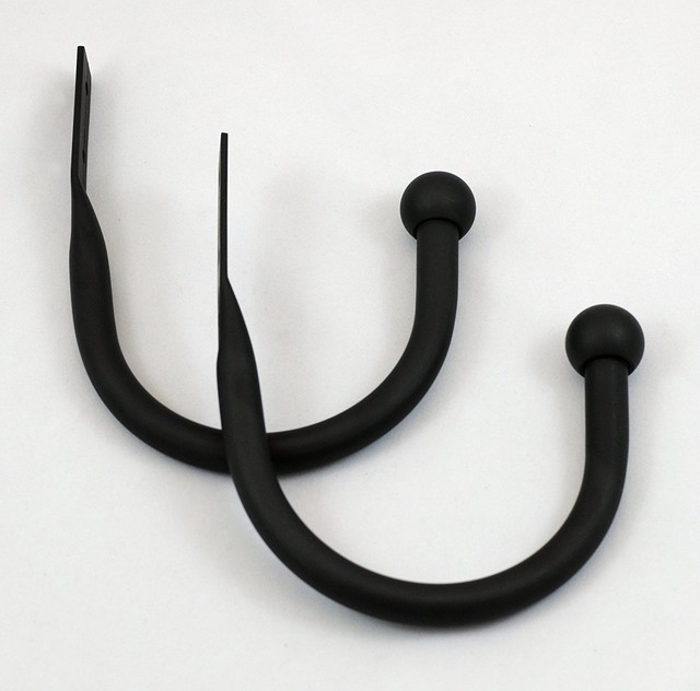 Steel Curtain Holdbacks, Set of 2 Transitional Window Treatment