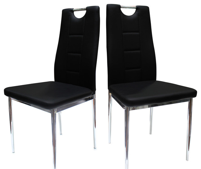 Beverly Upholstered Side Chairs, Set of 2, Black