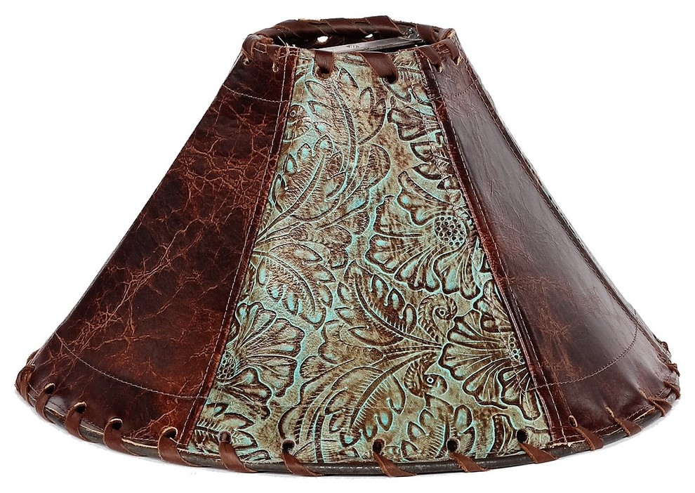 Western Embossed Leather Lamp Shade Southwestern Lamp Shades by