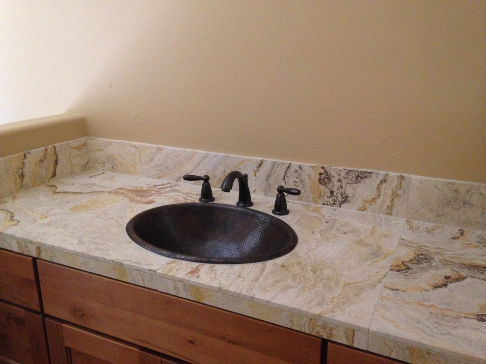 Inspiration for a rustic bathroom remodel in Phoenix