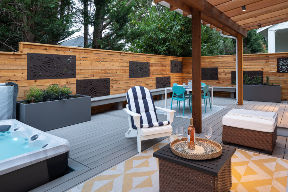 This is an example of a modern deck in Seattle.