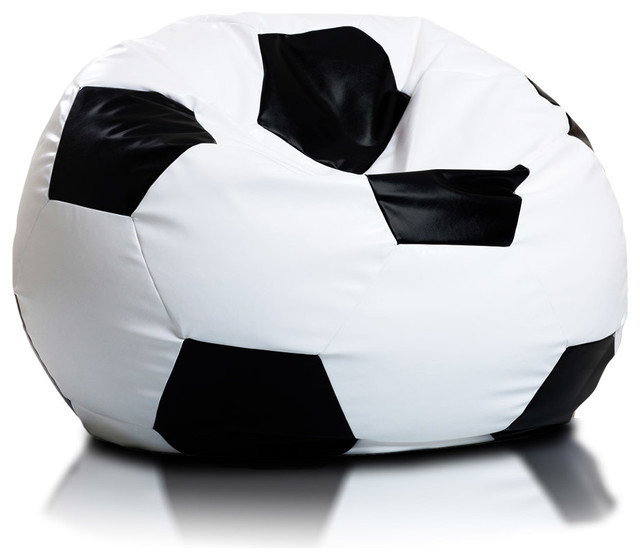 Turbo BeanBags Soccer Ball Medium Style Bean Bag Chair, Filled