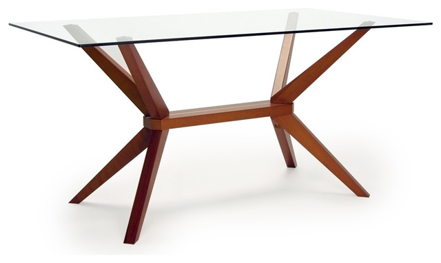 Glass Dining Tables magna glass dining table - midcentury - dining tables -inmod Glass Dining Tables magna glass dining table - midcentury - dining tables -inmod