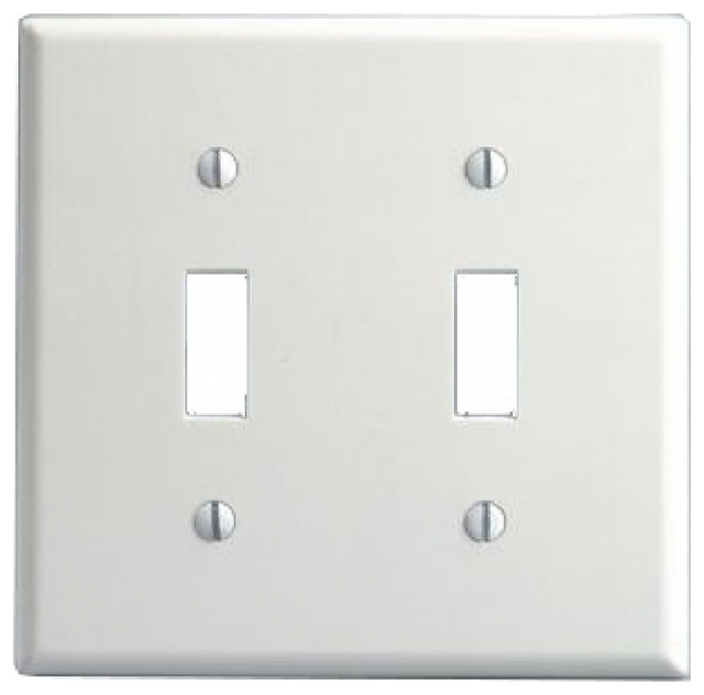 4.56 in. x 4.87 in. Plastic Electrical Switch Plate in White RPBK35025