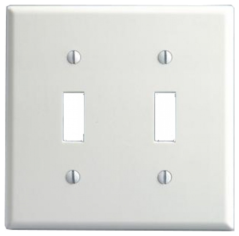 4.56 in. x 4.87 in. Plastic Electrical Switch Plate in White RPBK35025