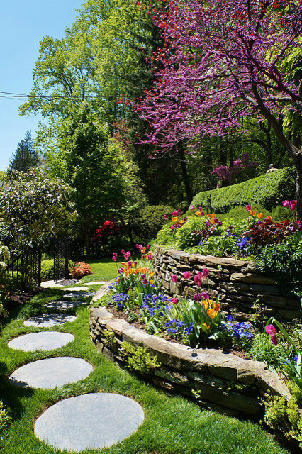 Design ideas for a large traditional garden in Philadelphia.