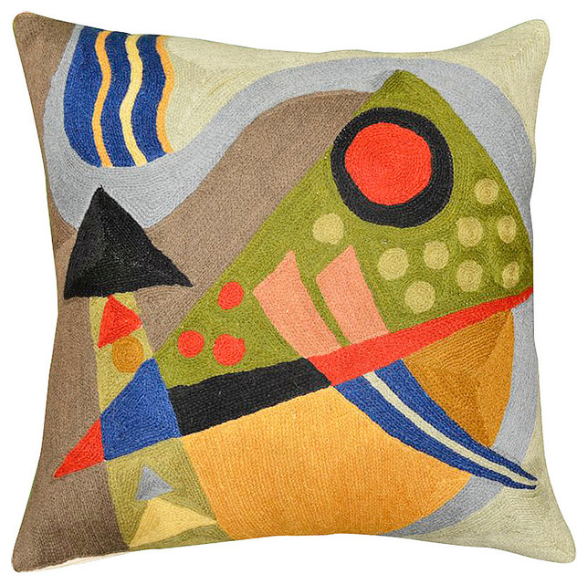 Kandinsky Composition VII Cushion Cover Hand Embroidered 18