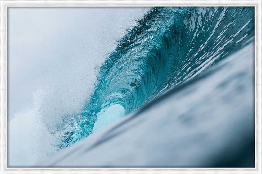 "Turquoise wave", Decorative Wall Art, 61.75"x41.75"