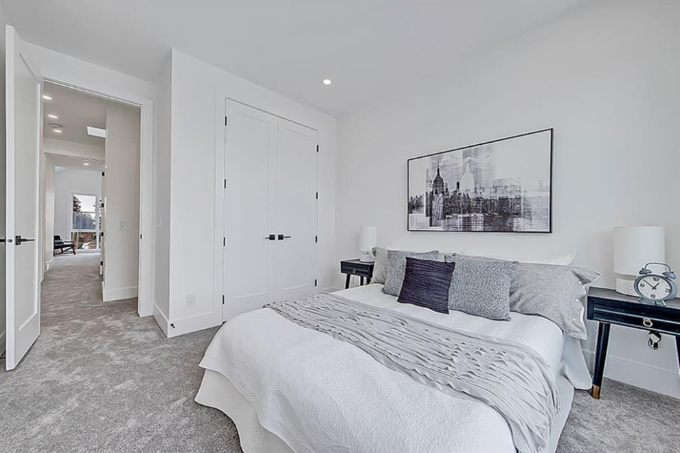 Inspiration for a transitional home design remodel in Calgary
