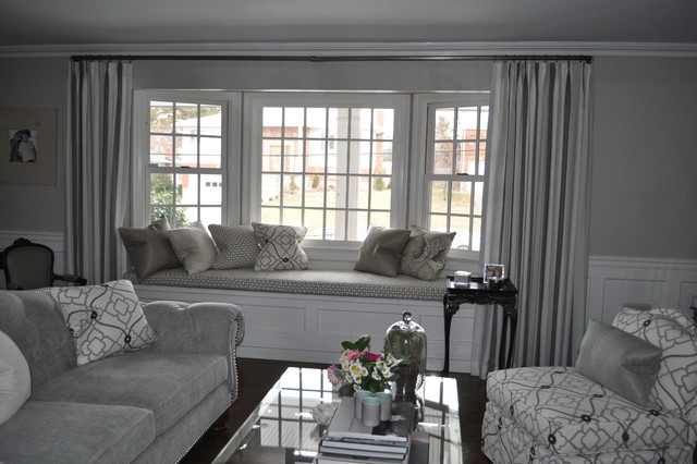 Silvery Grey Formal Beachy Living Room  Contemporary  