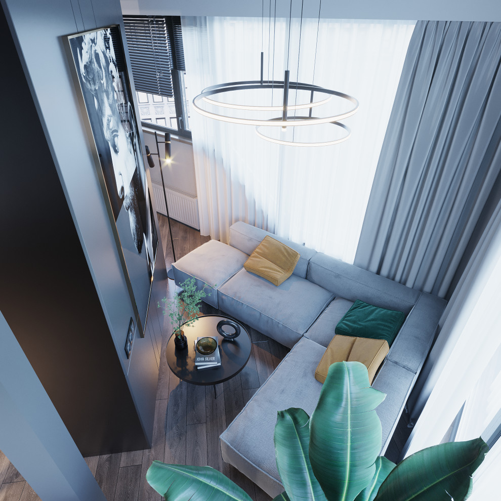 Интересная квартира в глубоких темных оттенках