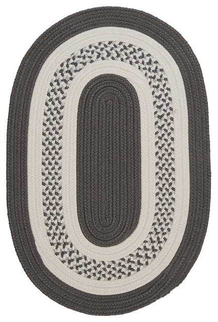 Crescent Rug, Gray, 2'x8' Oval, 2'x8' Oval - Traditional - Hall And ...