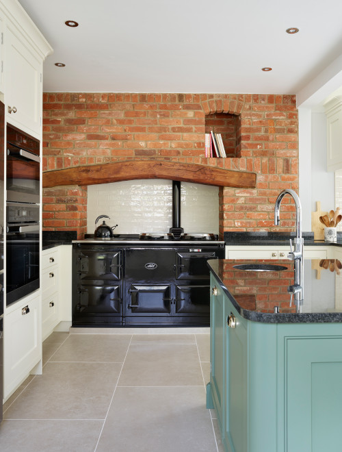 waterfall kitchen island granite