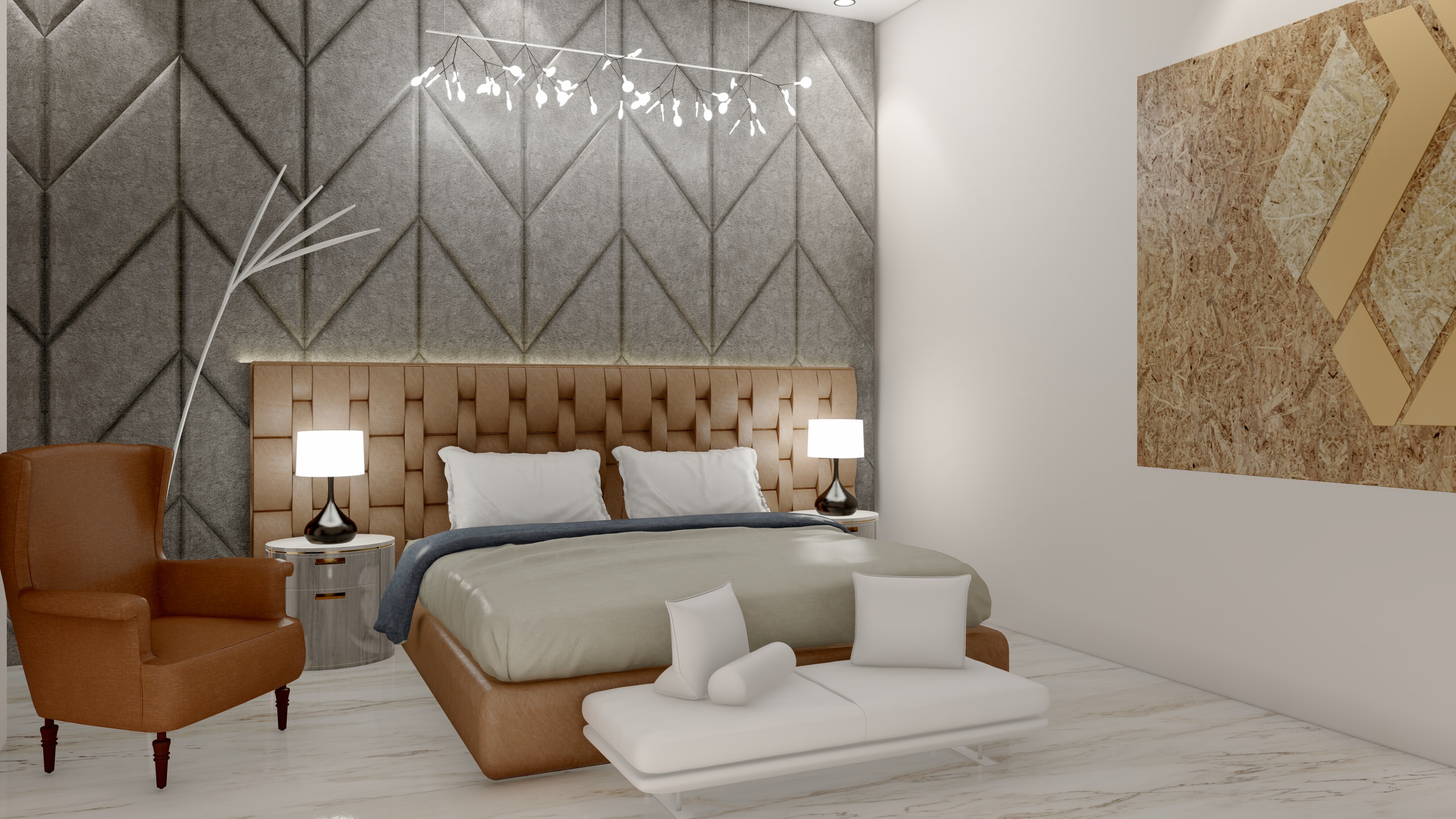 Modern Master Bedroom Design in Woodford Green