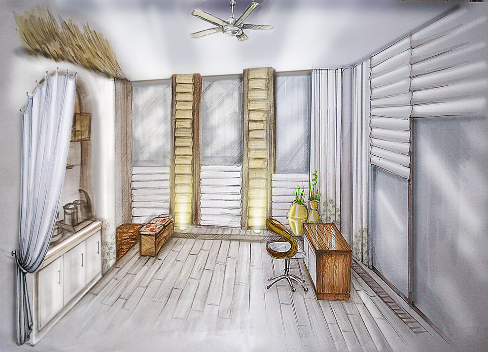 Проект дома в рисованной технике