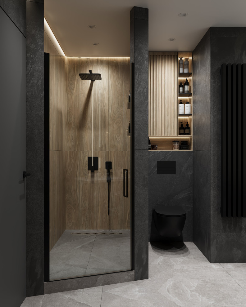 Ванна в темных тонах