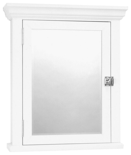 Zenith MC10WW White Medicine With Decorative Pediment