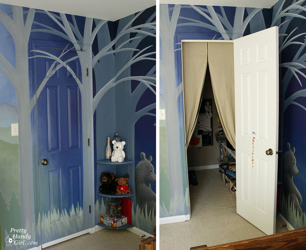 Woodland Themed Bedroom Details Traditional Bedroom