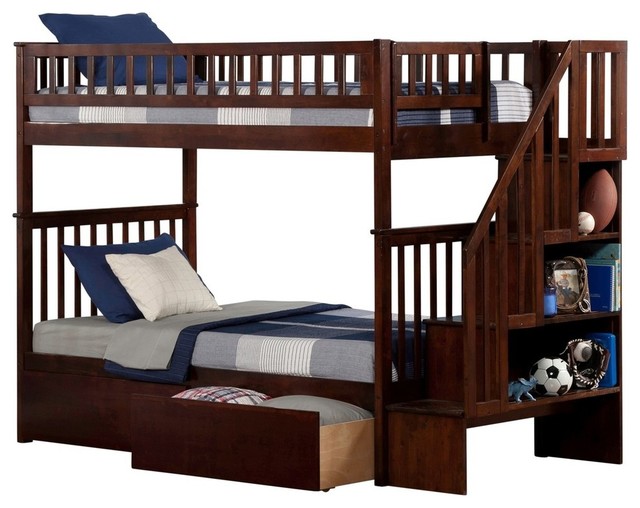 Atlantic Furniture Woodland Ab56644 Staircase Bunk Bed 2 Urban Atlantic Furniture Woodland Ab56644 Staircase Bunk Bed 2 Urban Drawers