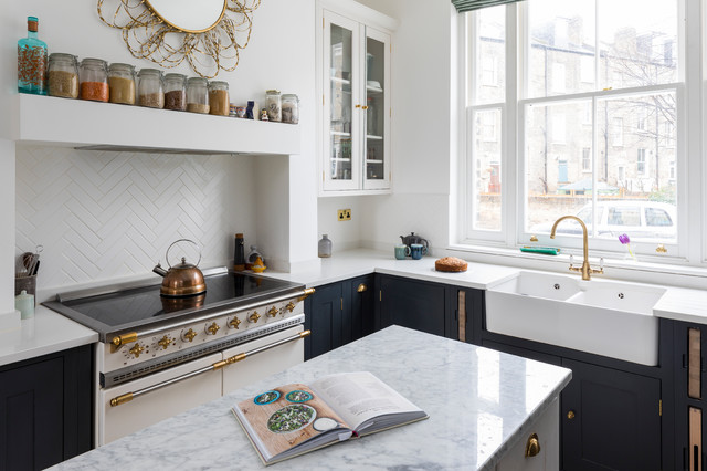 Black kitchen transitional-kitchen