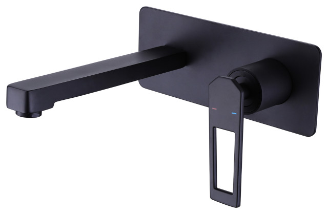 Single Lever Handle Wall Mounted Bathroom Faucet - Contemporary - Bathroom Sink Faucets - by MOD ...