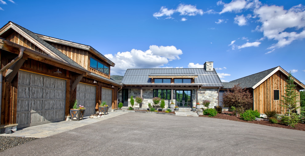 Farmhouse exterior home idea in Other