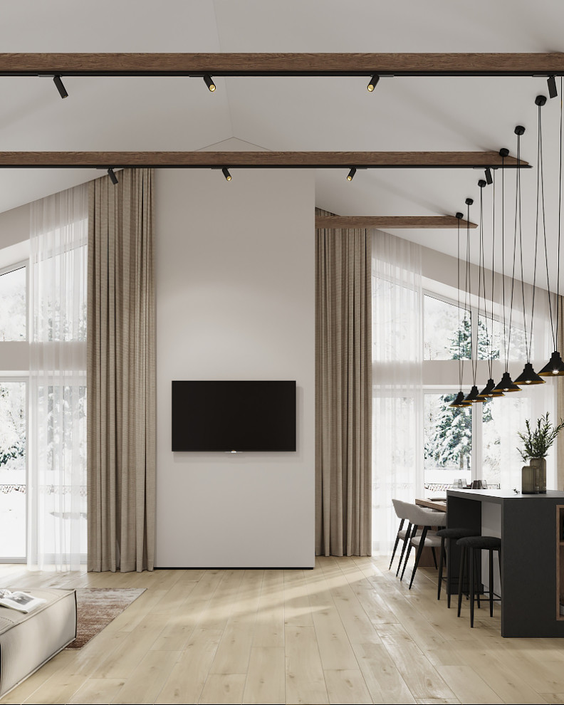 Дом для семьи в стиле минимализм 125 м². Посёлок Костюнино