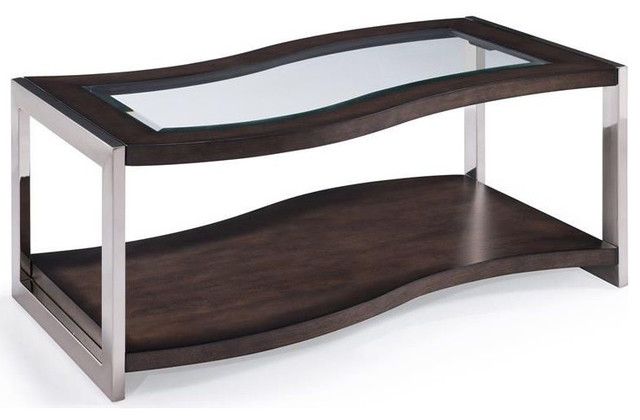 Magnussen Lynx Rectangular Tail Table With Casters Coffee Magnussen Lynx Rectangular Tail Table With Casters