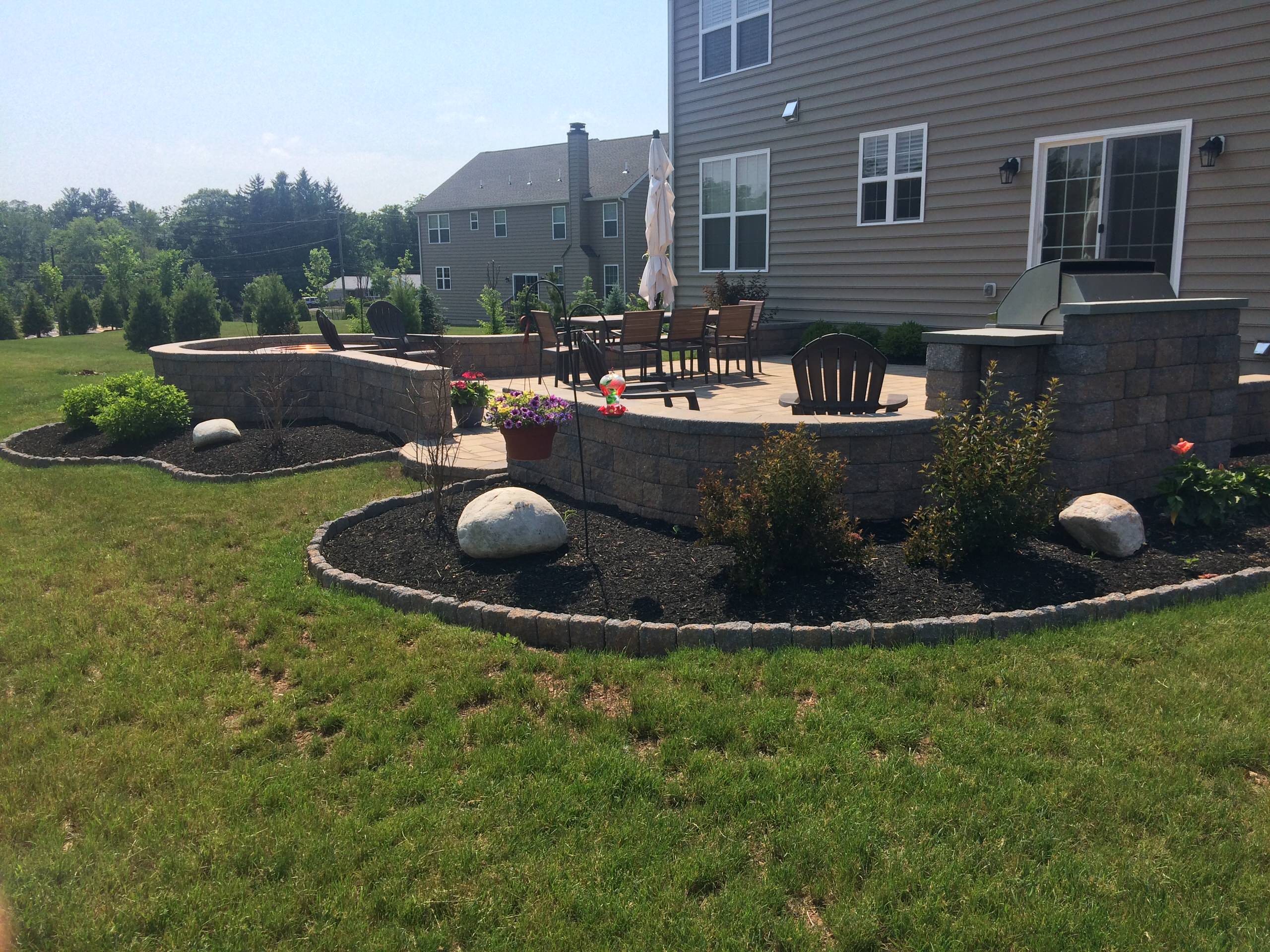 Patio and Sitting Wall- Bluestone