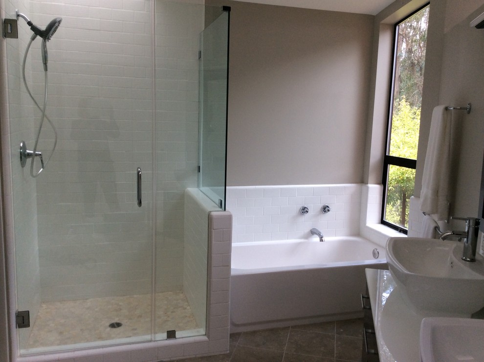 Master bath shot before staging